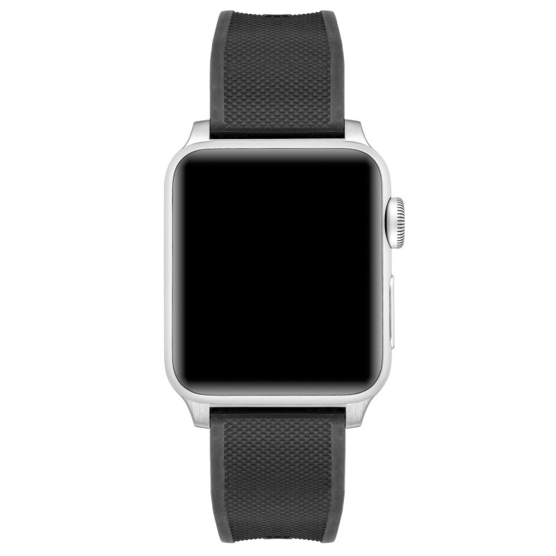 Apple Watch Strap Rubber Silver 01