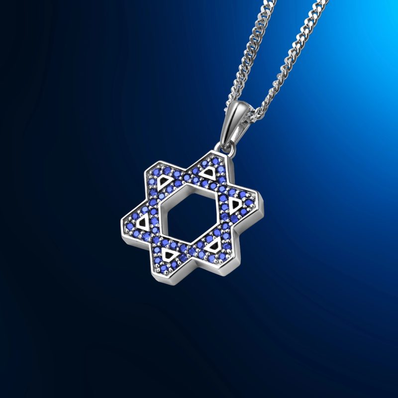 BlueSpinelStarofDavid MacroHang Sandris