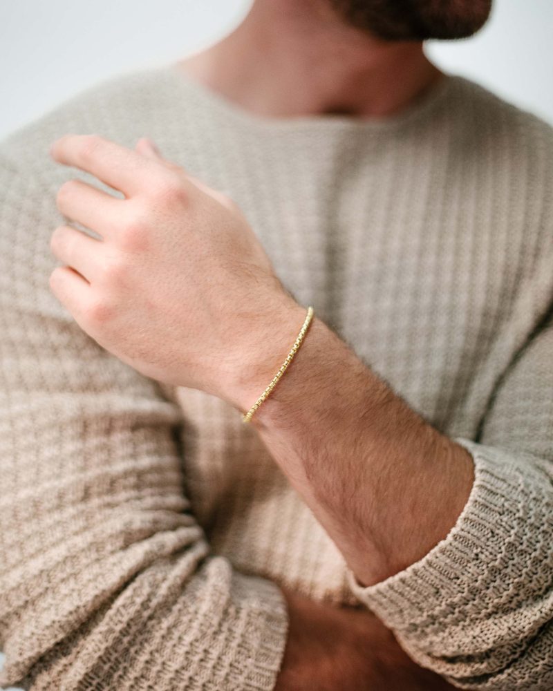 BoxChainBraceletGold 1