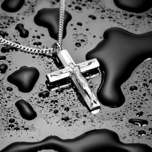 CrucifixSilver WaterDroplets Sandris 1