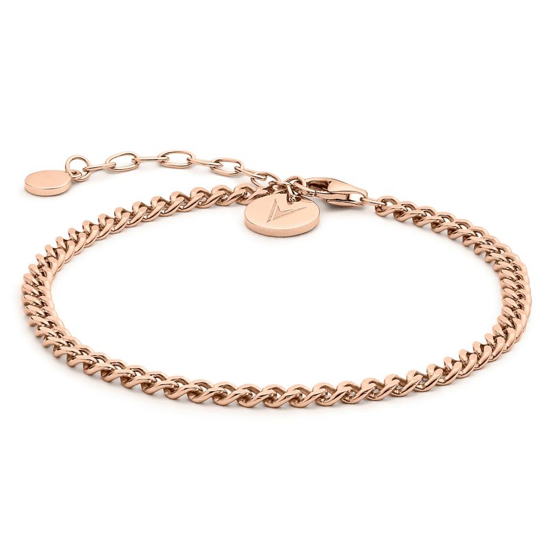 Cuban Link Bracelet Rose Gold