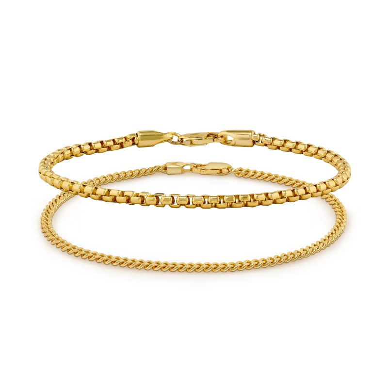 Cuban Box Bracelet Gold 1