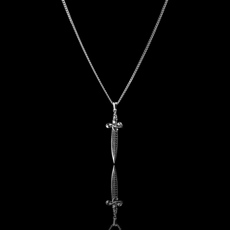 Dagger Pendant Reflection Black Sandris