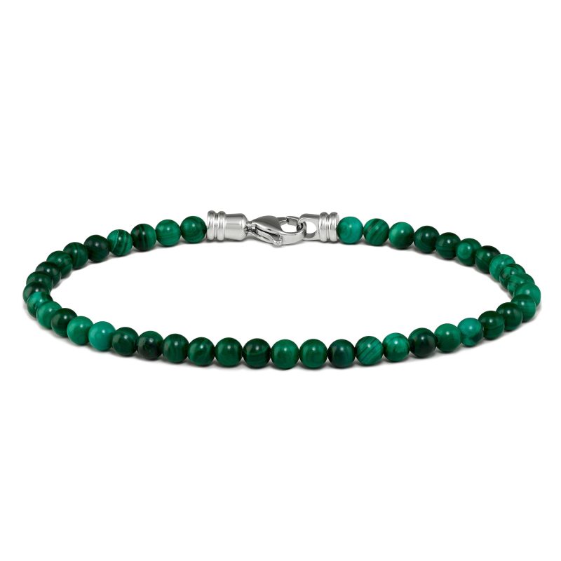 Malachite Bracelet 4mm Hi Res