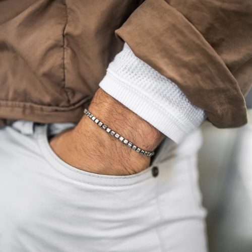 MensSterlingSilverCushionBracelet