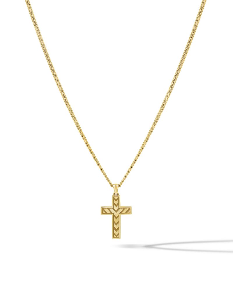 TheCrossPendant Gold Back