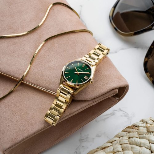 Vincero WomensGoldGreenHarperWatch