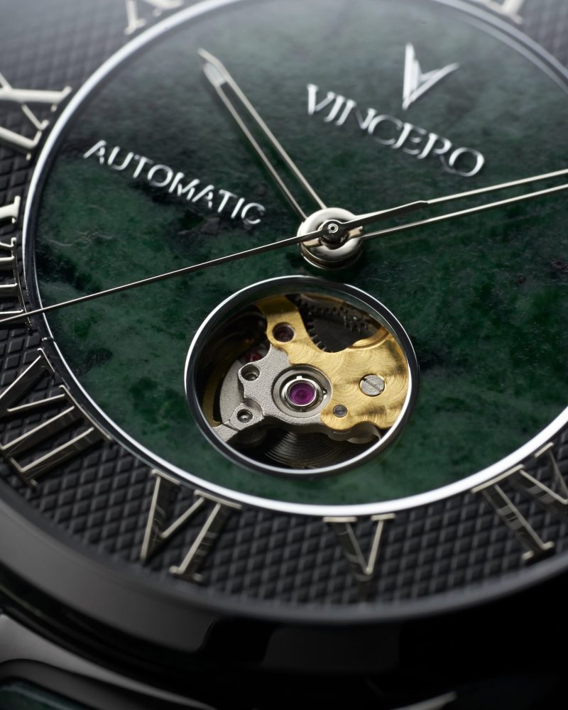 VinceroMensMarbleAutomaticWatch 1