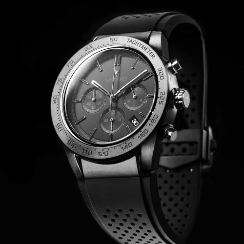 VinceroMensMatteBlackRogueChronograph