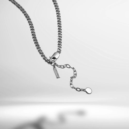 Women sCurbChainNecklaceSilver Floating