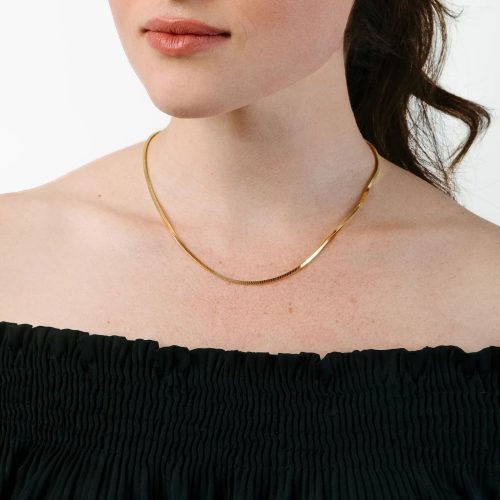 WomensGoldSnakeChainNecklace