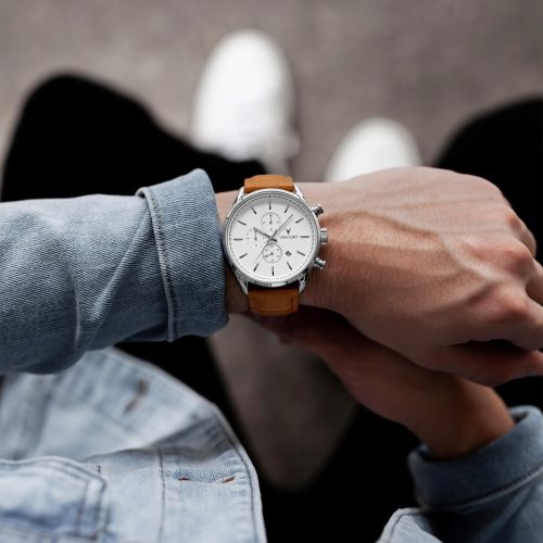 chrono s silver tan 21