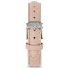 Women's Luxury Nude Italian Leather Watch Band Strap Silver Clasp