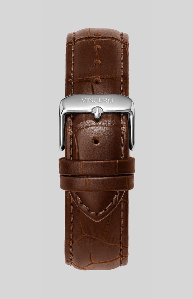 croc mocha silver strap