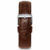 Men's Luxury Mocha Croc Italian Leather Watch Band Strap Silver Clasp | Color: Silver